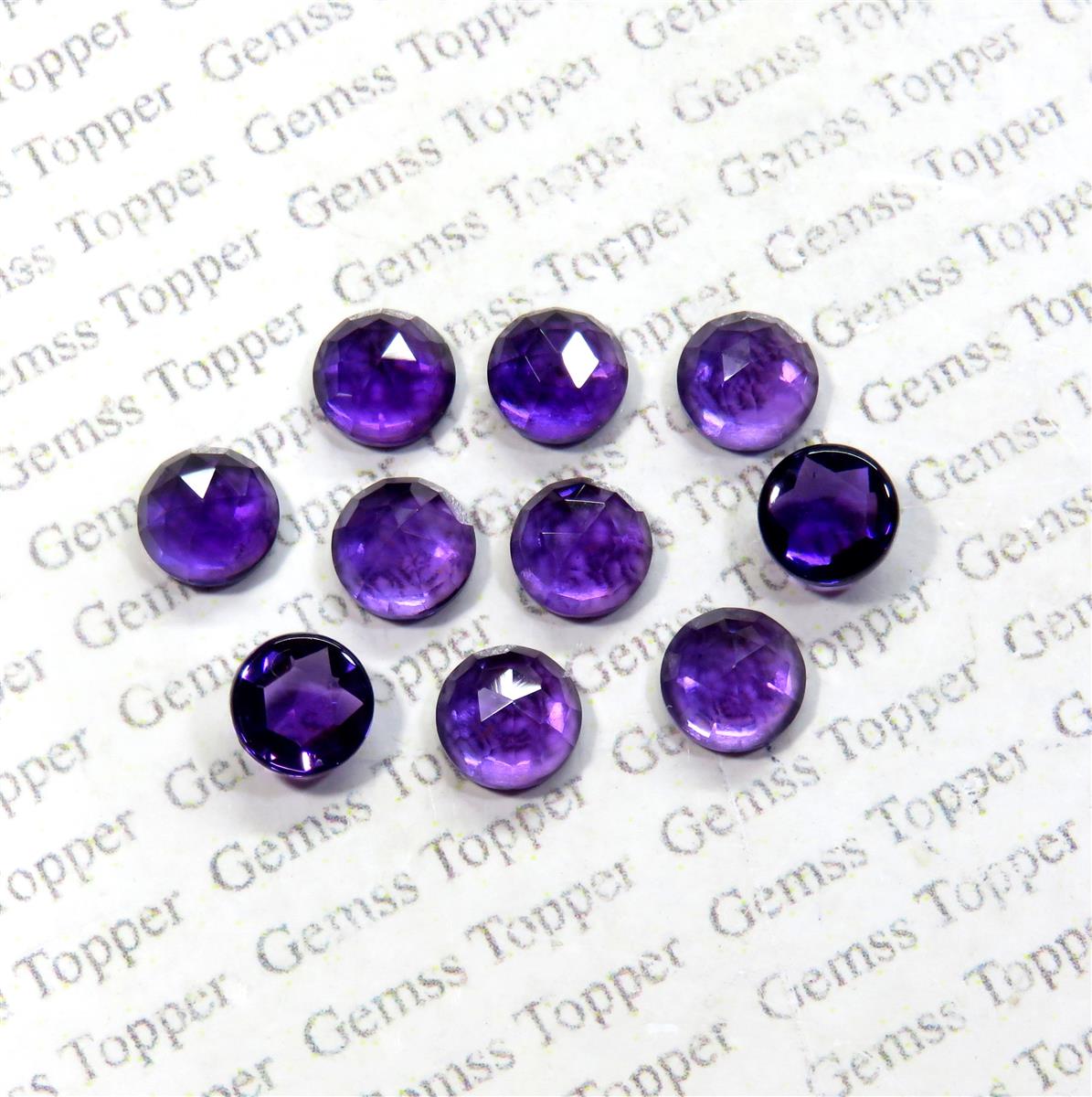 Amethyst 5x5 mm Round Rose Cut